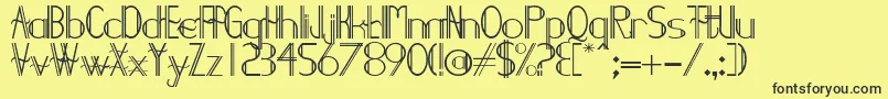 Demodee Font – Black Fonts on Yellow Background