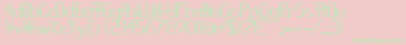 Demodee Font – Green Fonts on Pink Background