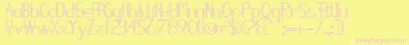 Demodee Font – Pink Fonts on Yellow Background