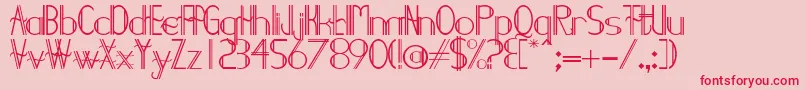 Demodee Font – Red Fonts on Pink Background