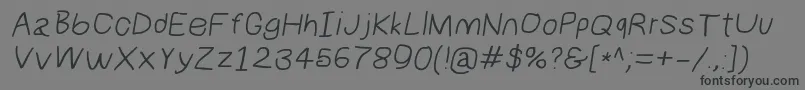 Numbbunnywideita Font – Black Fonts on Gray Background