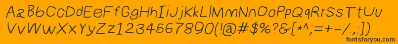 Police Numbbunnywideita – polices noires sur fond orange