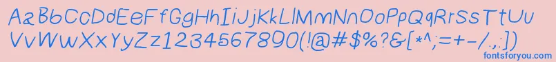 More about Numbbunnywideita Font Numbbunnywideita Font – Blue Fonts on Pink Background