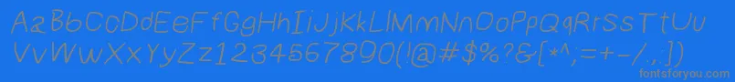 Numbbunnywideita Font – Gray Fonts on Blue Background
