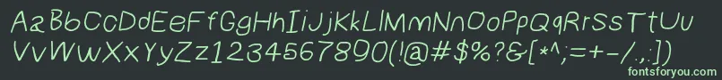 Numbbunnywideita Font – Green Fonts on Black Background