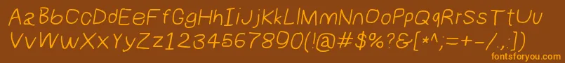 More about Numbbunnywideita Font Numbbunnywideita Font – Orange Fonts on Brown Background