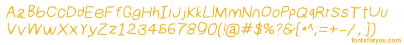 Numbbunnywideita Font – Orange Fonts on White Background