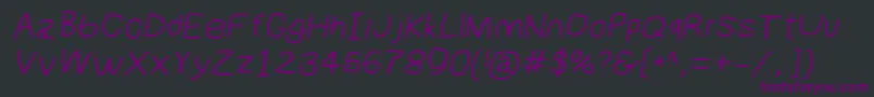 Numbbunnywideita Font – Purple Fonts on Black Background