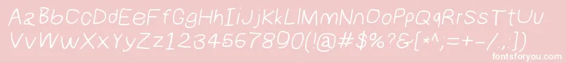 Numbbunnywideita Font – White Fonts on Pink Background