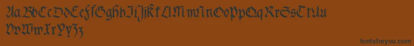 Fractabolddistorted Font – Black Fonts on Brown Background