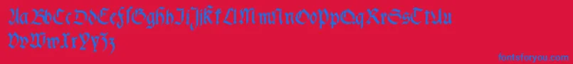 Fractabolddistorted Font – Blue Fonts on Red Background