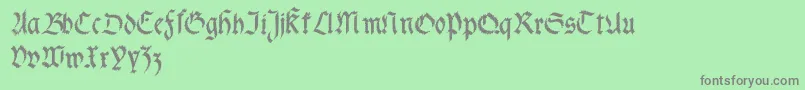 Fractabolddistorted Font – Gray Fonts on Green Background