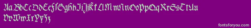 Fractabolddistorted Font – Green Fonts on Purple Background