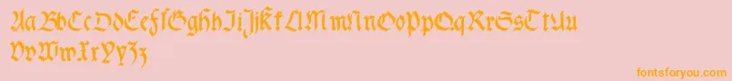 Fractabolddistorted Font – Orange Fonts on Pink Background