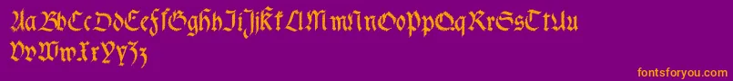 Fractabolddistorted Font – Orange Fonts on Purple Background