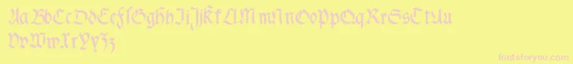 Fractabolddistorted Font – Pink Fonts on Yellow Background