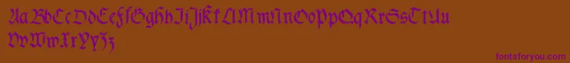 Fractabolddistorted Font – Purple Fonts on Brown Background