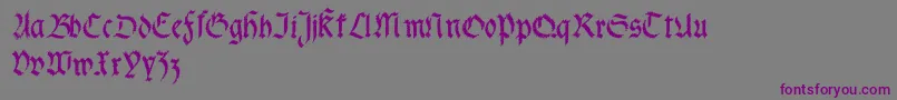 Fractabolddistorted Font – Purple Fonts on Gray Background