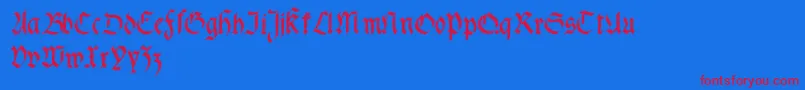 Fractabolddistorted Font – Red Fonts on Blue Background