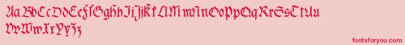 Fractabolddistorted Font – Red Fonts on Pink Background