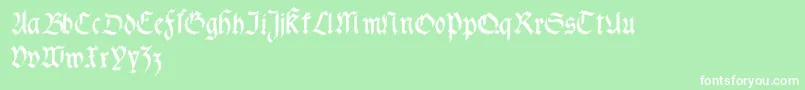 Fractabolddistorted Font – White Fonts on Green Background