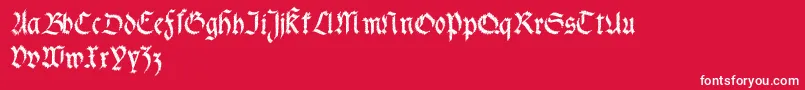 Fractabolddistorted Font – White Fonts on Red Background