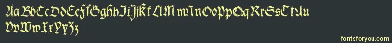 Fractabolddistorted Font – Yellow Fonts on Black Background