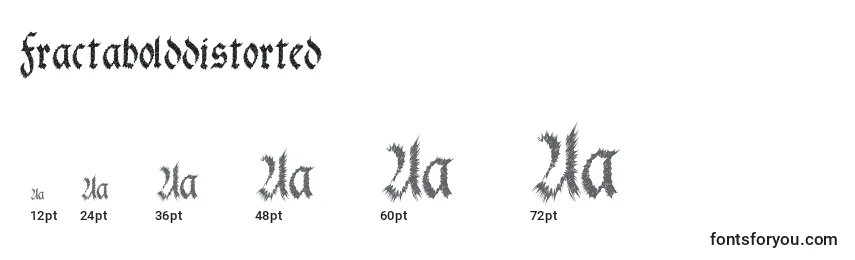 Größen der Schriftart Fractabolddistorted