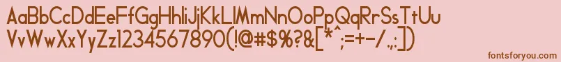 GeddesCondensedBold Font – Brown Fonts on Pink Background