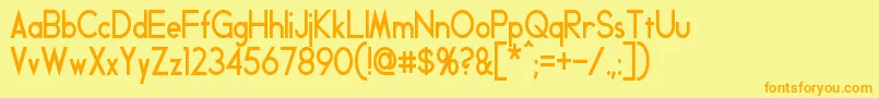 GeddesCondensedBold Font – Orange Fonts on Yellow Background
