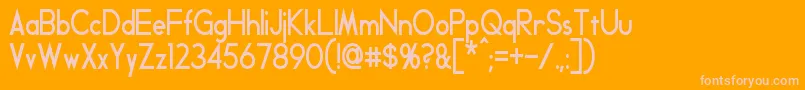 Fonte GeddesCondensedBold – fontes rosa em um fundo laranja