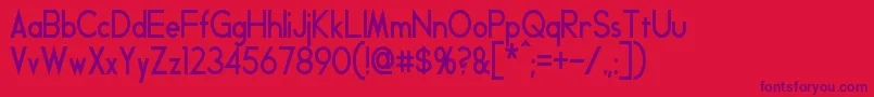 GeddesCondensedBold-Schriftart – Violette Schriften auf rotem Hintergrund
