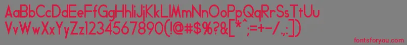 GeddesCondensedBold Font – Red Fonts on Gray Background