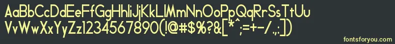 Fonte GeddesCondensedBold – fontes amarelas em um fundo preto