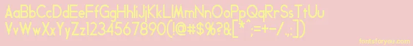 フォントGeddesCondensedBold – 黄色のフォント、ピンクの背景