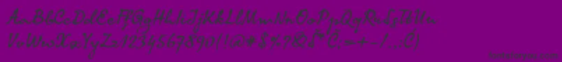 Komalatin-Schriftart – Schwarze Schriften auf violettem Hintergrund