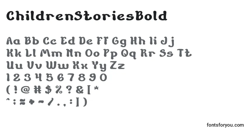 A fonte ChildrenStoriesBold – alfabeto, números, caracteres especiais