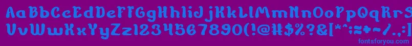 ChildrenStoriesBold-fontti – siniset fontit violetilla taustalla
