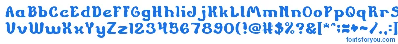 Шрифт ChildrenStoriesBold – синие шрифты на белом фоне