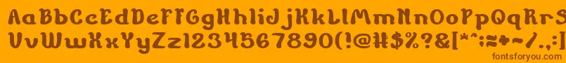 ChildrenStoriesBold Font – Brown Fonts on Orange Background