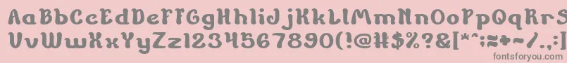 ChildrenStoriesBold-Schriftart – Graue Schriften auf rosa Hintergrund