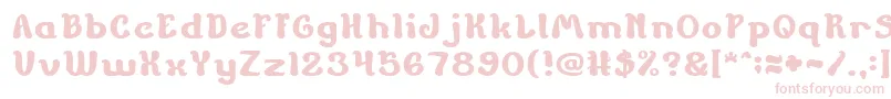 Шрифт ChildrenStoriesBold – розовые шрифты на белом фоне