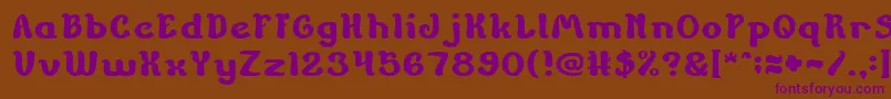 Шрифт ChildrenStoriesBold – фиолетовые шрифты на коричневом фоне
