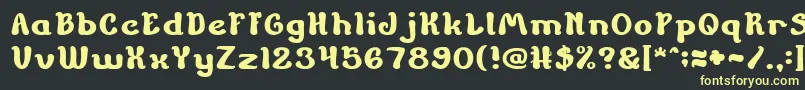 ChildrenStoriesBold-fontti – keltaiset fontit mustalla taustalla