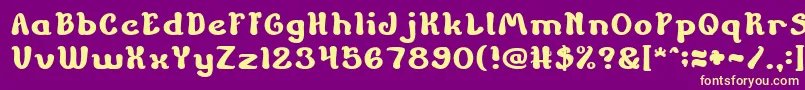 ChildrenStoriesBold Font – Yellow Fonts on Purple Background