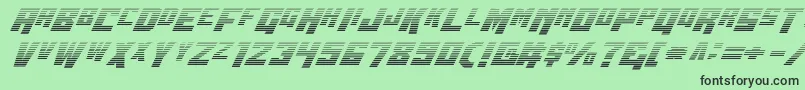 Wbv5grad-Schriftart – Schwarze Schriften auf grünem Hintergrund