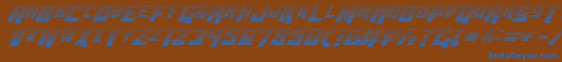 Wbv5grad Font – Blue Fonts on Brown Background