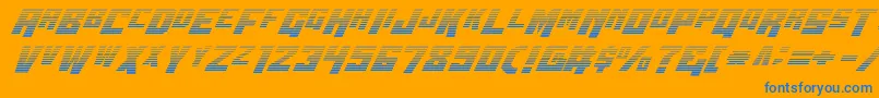 Wbv5grad Font – Blue Fonts on Orange Background