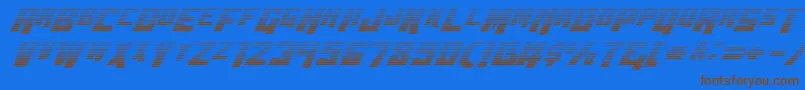 Wbv5grad Font – Brown Fonts on Blue Background
