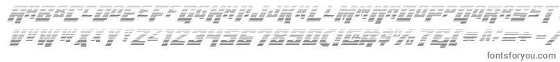 Wbv5grad-fontti – harmaat kirjasimet valkoisella taustalla